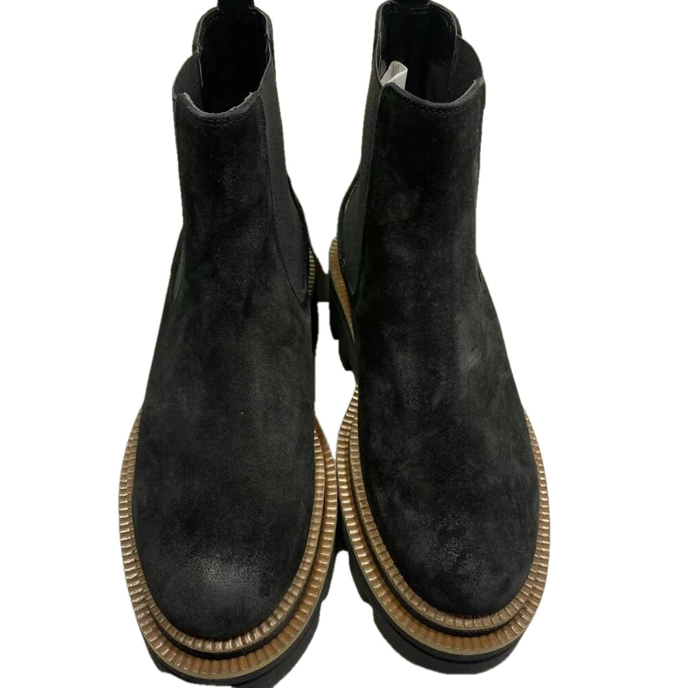 NEW DIBA TRUE Dubliner Chelsea Boot Size 7.5 Round Toe Platform Pull-On Suede